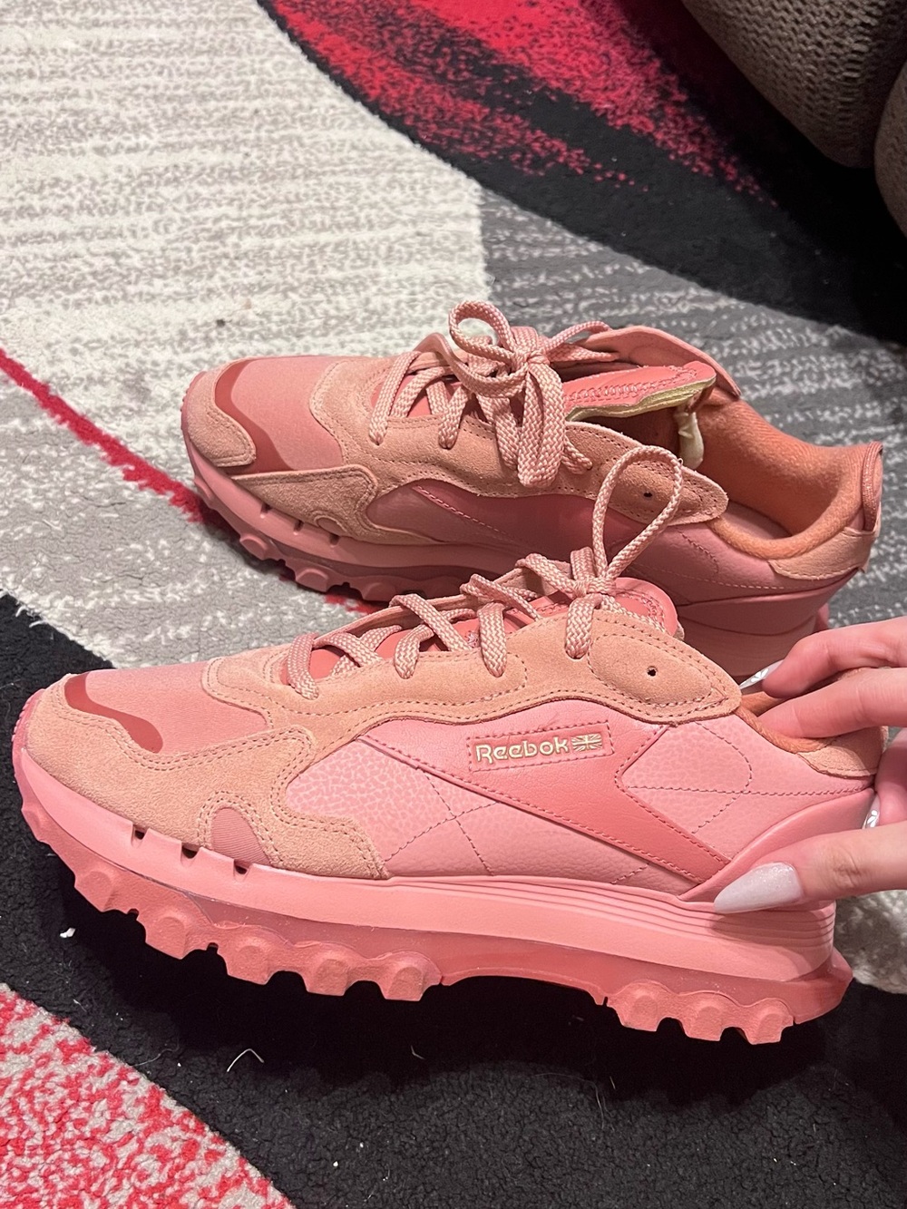 Reebok Women's Pink Chunky Trail Sneakers